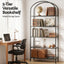 5 Tiers Bookshelf Industrial Etagere Bookcase Display Shelf Black