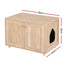 Artiss 2-In-1 Coffee Table Pet Cat House Wooden Side Table Storage Cabinet 80x50x55CM