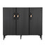 Artiss Shoe Cabinet Fluted Style 25 Pairs Shoe Storage Cupboard Black