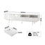 TV Unit Entertainment Unit Storage Cabinet Drawer 200cm White