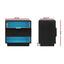 2x Bedside Table LED with 2 Shelves - HANA Black