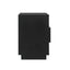 2x Bedside Table LED with 2 Shelves - HANA Black