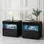 2x Bedside Table LED - HERES Black