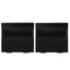 2x Bedside Table LED - HERES Black