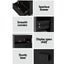 2x Bedside Table LED - HERES Black