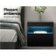 2x Bedside Table LED - HERES Black