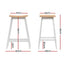 4x Bar Stools Wooden Chairs Oak