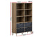 Artiss Bookshelf with 4 Drawers - MITZI Oak and Blue