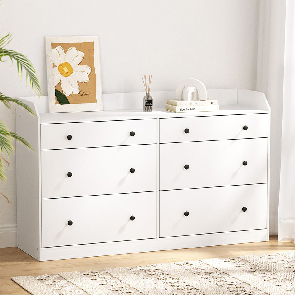 Artiss 6 Chest of Drawers - PETE White