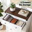 Artiss 5 Chest of Drawers Storage Tallboy White & Walnut