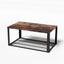 Coffee Table 2-Tier Rustic Brown 104CM