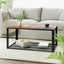 Coffee Table 2-Tier Rustic Brown 104CM
