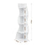 5-Tier Bookshelf Corner Shelf S-shaped Storage Rack White