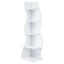 5-Tier Bookshelf Corner Shelf S-shaped Storage Rack White