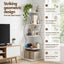 5-Tier Bookshelf Corner Shelf S-shaped Storage Rack White