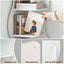 5-Tier Bookshelf Corner Shelf S-shaped Storage Rack White