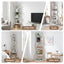 5-Tier Bookshelf Corner Shelf S-shaped Storage Rack White