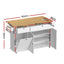 Kitchen Island Trolley Rolling Serving Cart Storage Drawer Cabinet 150cm White