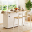 Kitchen Island Trolley Rolling Serving Cart Storage Drawer Cabinet 150cm White
