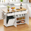 Kitchen Island Trolley Rolling Serving Cart Storage Drawer Cabinet 150cm White