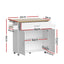 Kitchen Island Trolley Rolling Serving Cart Storage Drawer Cabinet 90cm White