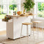 Kitchen Island Trolley Rolling Serving Cart Storage Drawer Cabinet 90cm White