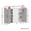 Shoe Rack Cabinet Storage Cupboard Adjustable Shelf White