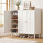 Shoe Rack Cabinet Storage Cupboard Adjustable Shelf White