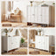 Shoe Rack Cabinet Storage Cupboard Adjustable Shelf White