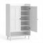 Shoe Rack Cabinet Storage Cupboard 3 Adjustable Shelves White