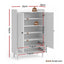 Shoe Rack Cabinet Storage Cupboard 3 Adjustable Shelves White