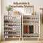 Shoe Rack Cabinet Storage Cupboard 3 Adjustable Shelves White