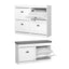 Shoe Cabinet Bench Set Flip Drawer Hallway Living Room White