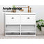 Shoe Cabinet Bench Set Flip Drawer Hallway Living Room White