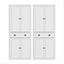 2x Buffet Sideboard Cabinet 6-Tier Storage Pantry Cupboard Drawer White