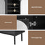 2x Buffet Sideboard Cabinet Pantry 5-Tier Storage Cupboard Fluted Black