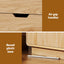 Artiss Buffet Sideboard Cabinet Storage Kitchen Cupboard Drawers Round Edge Oak