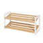 Shoe Rack 2 Tier 6 Pairs White Kara