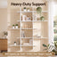 Artiss 15-Section Wall Mounted Display Shelf, Floating Bookshelf for Books and Decor, Extra Thick E1 PB Board for Home Study and Living Room, 116 x 18 x 129 cm