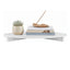 Corner Floating Wall Shelf Wall Mounted Display Rack Round Edge White 1pc