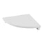 Corner Floating Wall Shelf Wall Mounted Display Rack Round Edge White 1pc