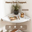 Corner Floating Wall Shelf Wall Mounted Display Rack Round Edge White 1pc