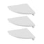 3pc Corner Floating Wall Shelf Wall Mounted Display Rack Round Edge White