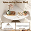 3pc Corner Floating Wall Shelf Wall Mounted Display Rack Round Edge White