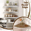 4pc Corner Floating Wall Shelf Wall Mounted Display Rack Round Edge White