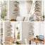 4pc Corner Floating Wall Shelf Wall Mounted Display Rack Round Edge White