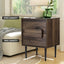 Artiss Bedside Table Nightstand 2 Drawers - Walnut