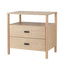 Artiss Bedside Table Nightstand 2 Drawers - Pine