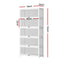 5-Tier Display Cabinet Storage Bookshelf Clear Shelf White