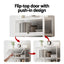 5-Tier Display Cabinet Storage Bookshelf Clear Shelf White